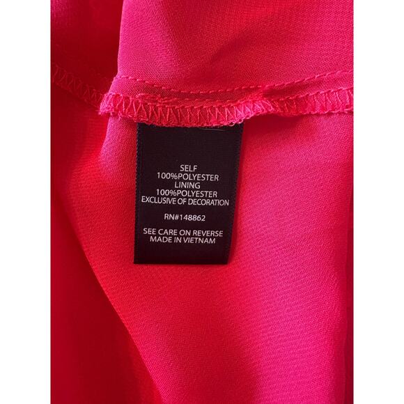 TORRID Blouse | Dark Pink Peplum Top Flutter Sleeve | SIZE 2 - Picture 10 of 10